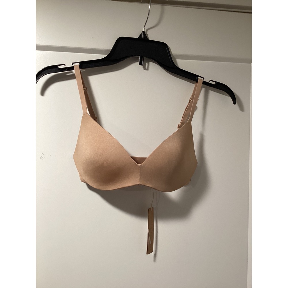 SKIMS Wireless Form Push Up Plunge Bra Clay‎ Nude Tan BR-WRL-1891 30C